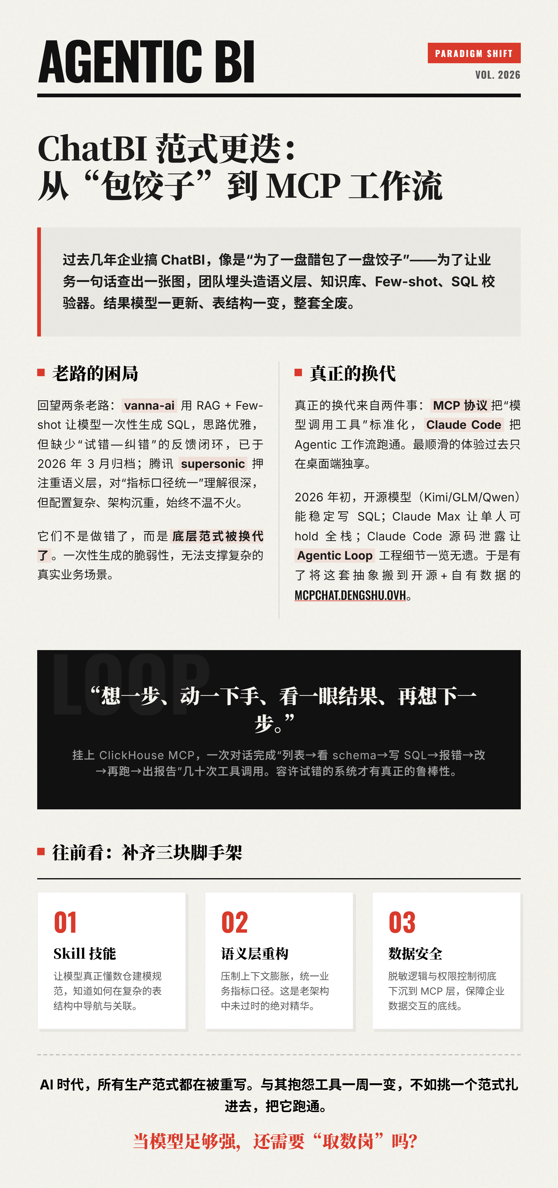 从 ChatBI 老路到 MCP 新解：本文一图速览