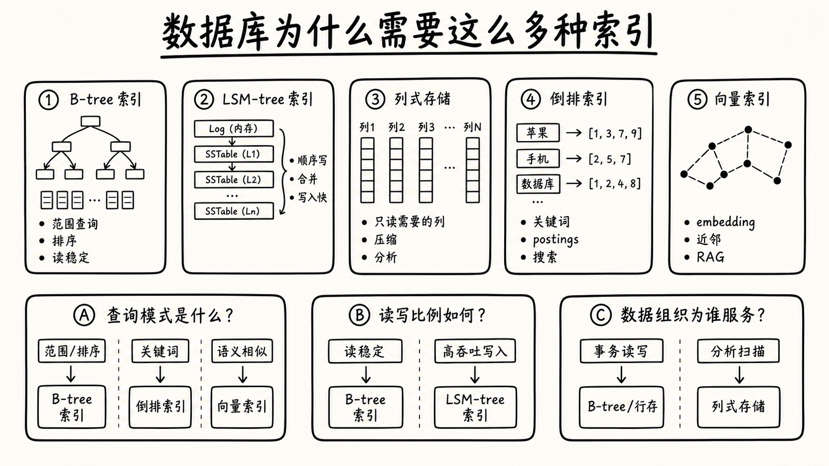 数据库索引结构总览